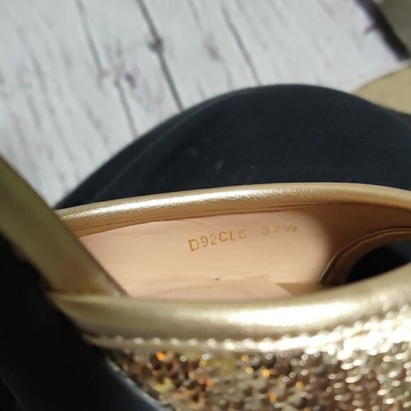 Geox D Annya High Gold Ochre Open Toe Sandal 37.5  7.5 NEW UNWORN - Picture 9 of 12